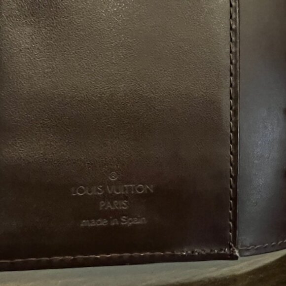 Louis Vuitton Epi Leather Agenda PM / Passport Cover Brown Made in Spain - Picture 5 of 6